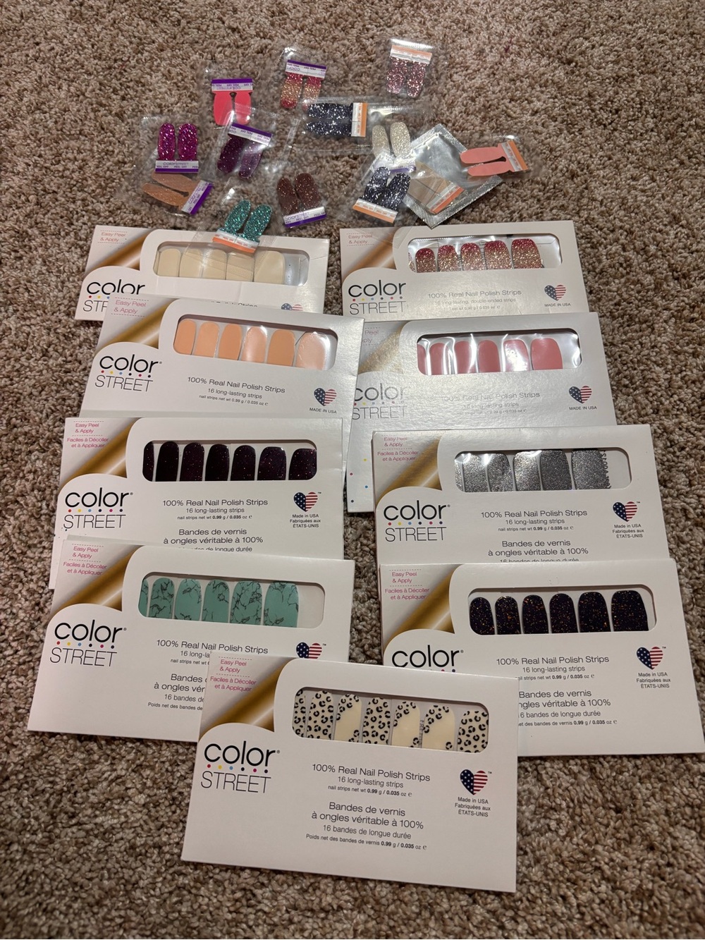 Color Street Nail Polish Strips Variety Pack - Mixed Colors bundle